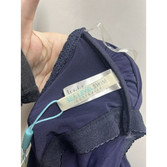 Sea Level NEW Amazing Lace One Shoulder One Piece Swimsuit In Night Sky Size 8 - Picture 7 of 8